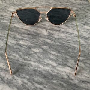 Accessories - Rose Tinted Sunglasses with Gold Rims Accessories - Rose Tinted Sunglasses with Gold Rims